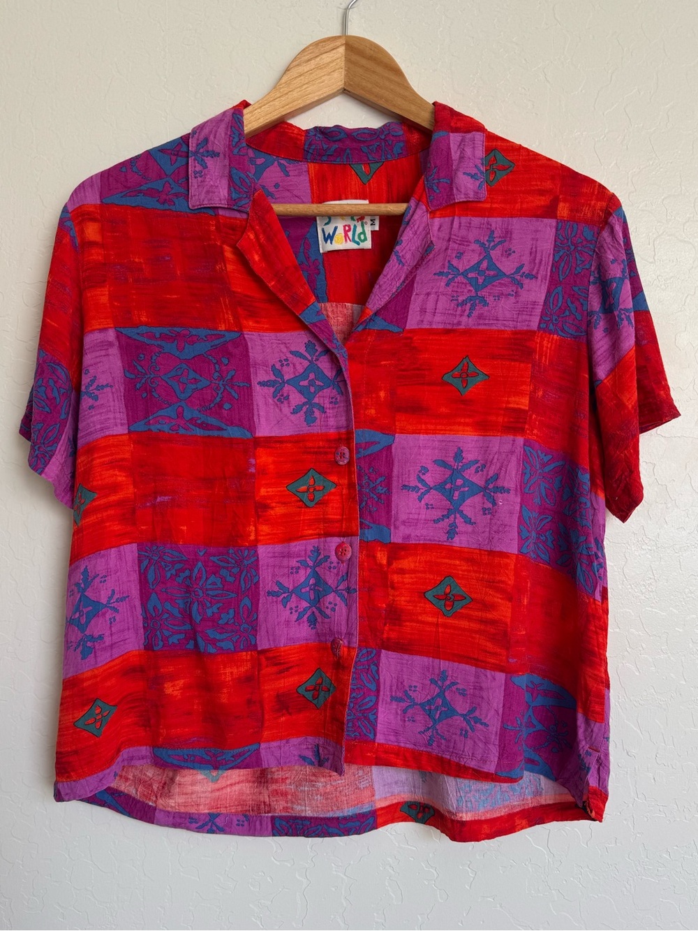 Vintage Jams World Hawaiian Shirt Womens M